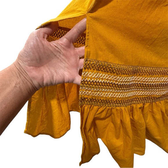 Free People Another Love Smocked Marigold Midi Dress - Picture 13 of 16